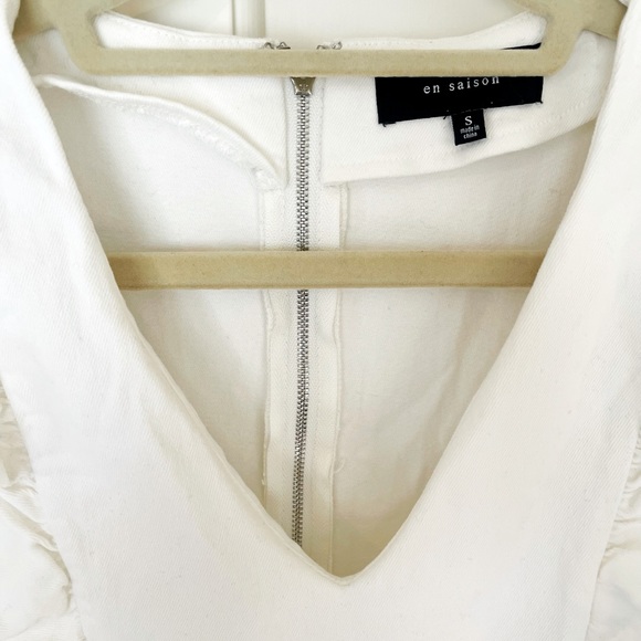 Free People Denim Ruffled Jumpsuit by En Saison - Picture 6 of 8